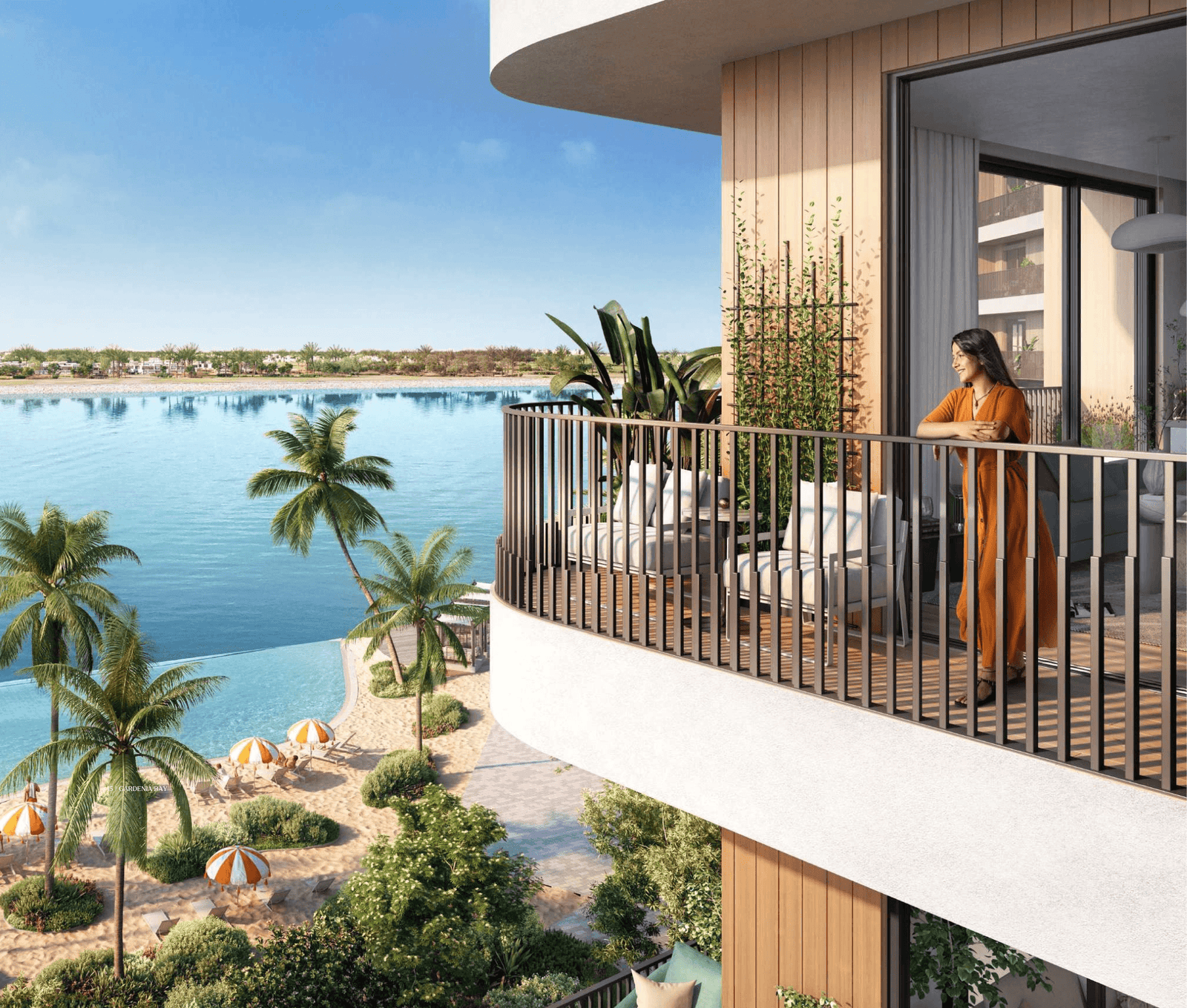 real estate projects in abu dhabi apartment with balcony and beach