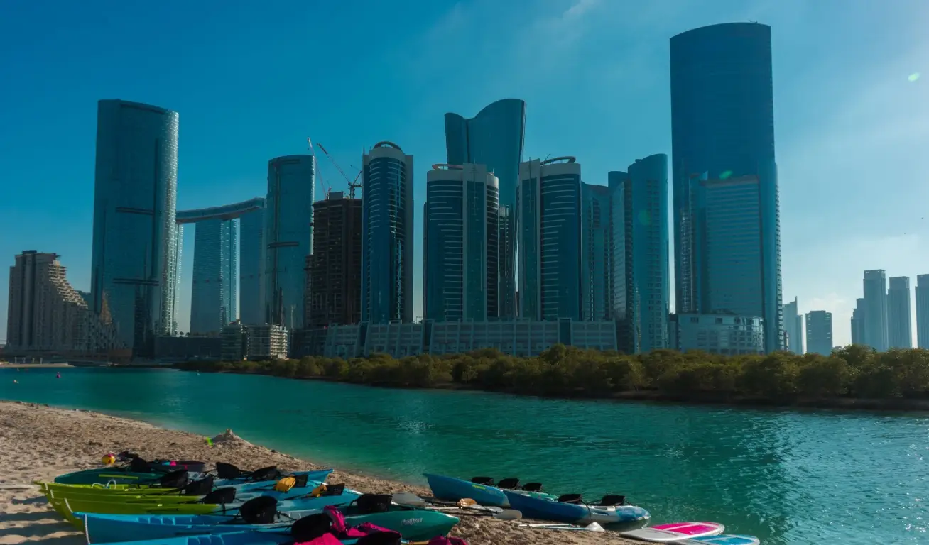 reem central park beach with kayak